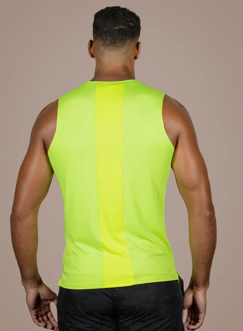 THUGFIT LiftRift Sleeveless Men's Slim Fit Tank Top - Fluorescent green